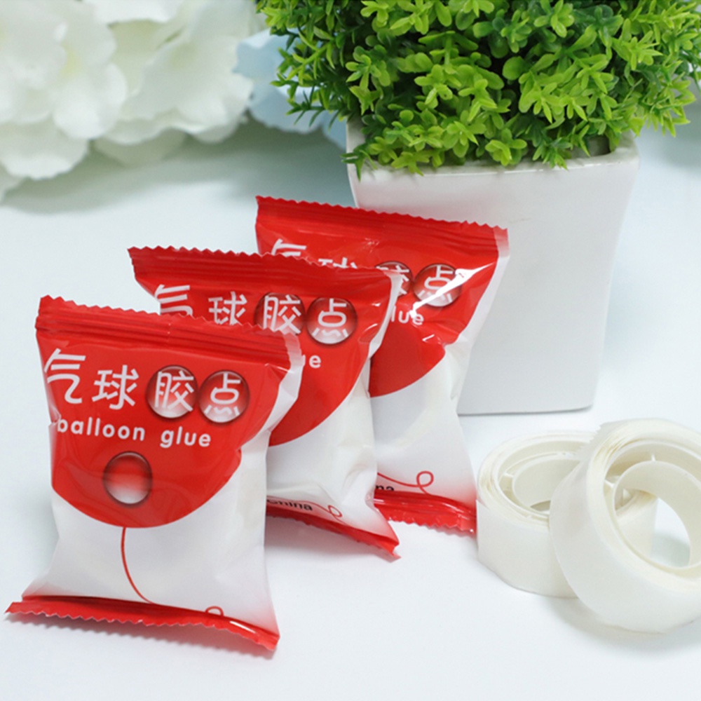 Bộ 100 Miếng Dán Hai Mặt Gắn Bong Bóng Trang Trí Tiệc Sinh Nhật/Tiệc Cưới