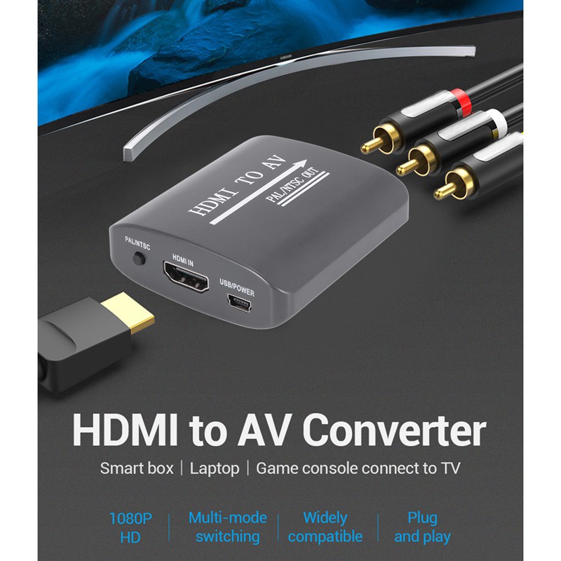 Bộ Chuyển Đổi Chất Lượng Cao 1080p Hdmi Sang Av Hdmi Cho Máy Tính | BigBuy360 - bigbuy360.vn