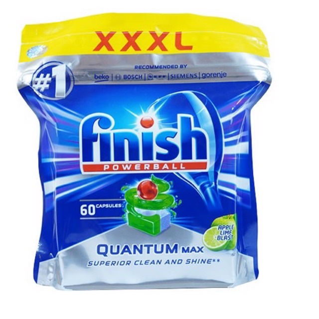 Viên rửa bát Finish Power ball quantum dùng cho máy rửa bát