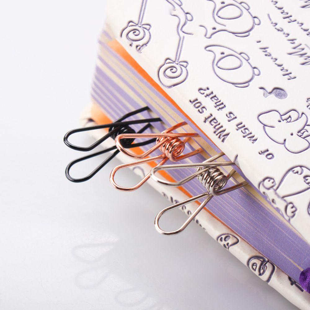 Set 3 Kẹp Giấy Kim Loại Thiết Kế Đục Lỗ Tiện Dụng Cho Trường Học DIY