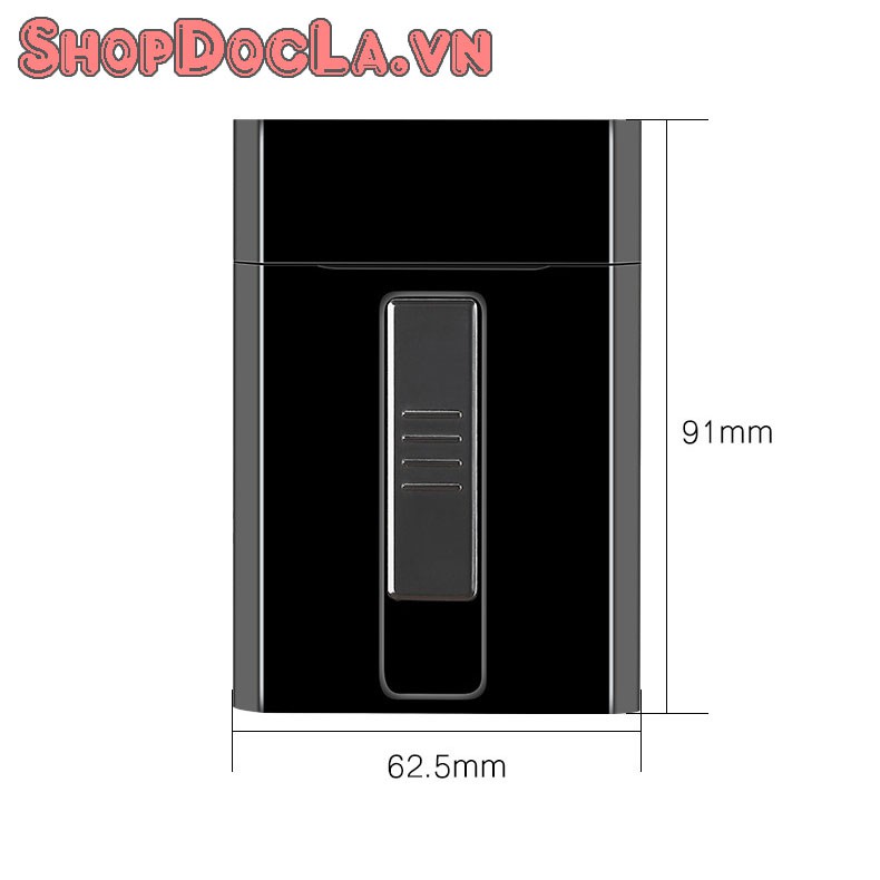 (Video review)Hộp đựng thuốc kiêm quẹt sạc USB hồng ngoại vỏ nhôm đựng 20 điếu thuốc