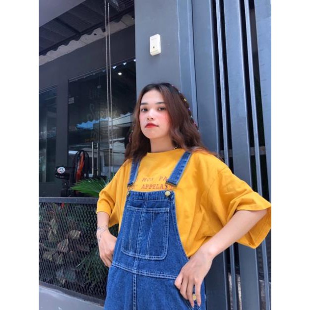 Quần yếm jeans Minion Clothing, dáng Unisex, phong cách Ulzzang Streetwear QY3259 2021 | BigBuy360 - bigbuy360.vn