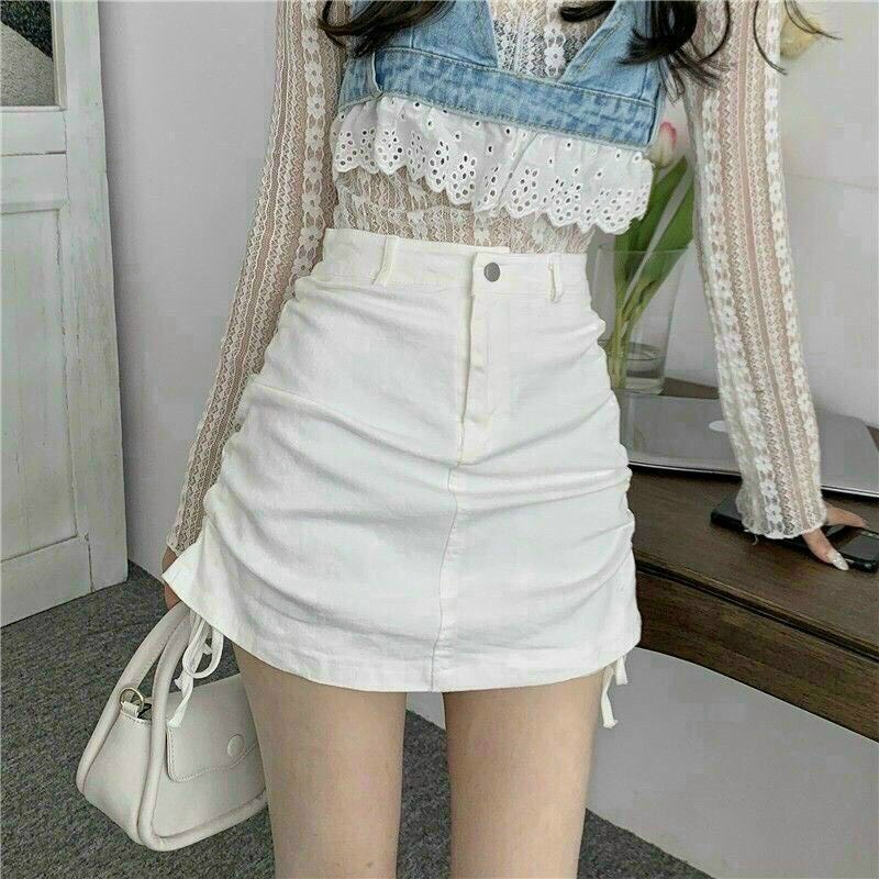 chân váy chữ A kaki loại 1 rút dây hot