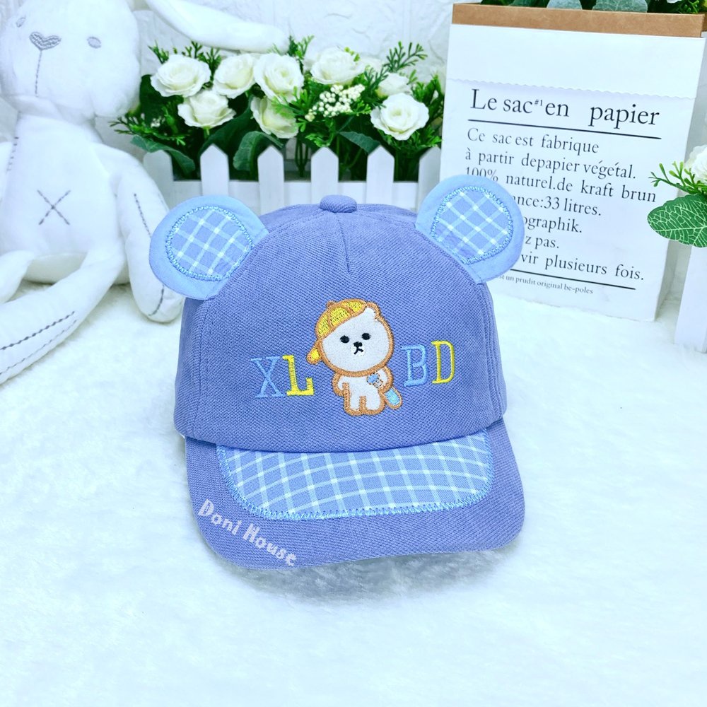 [Bé 6 Tháng - 1 Tuổi] Nón Kết Mũ Mềm Cho Bé Trai Và Bé Gái Từ 6 Tháng Đến 1 Tuổi Vòng Đầu 46cm Hình Chú Gấu NK291