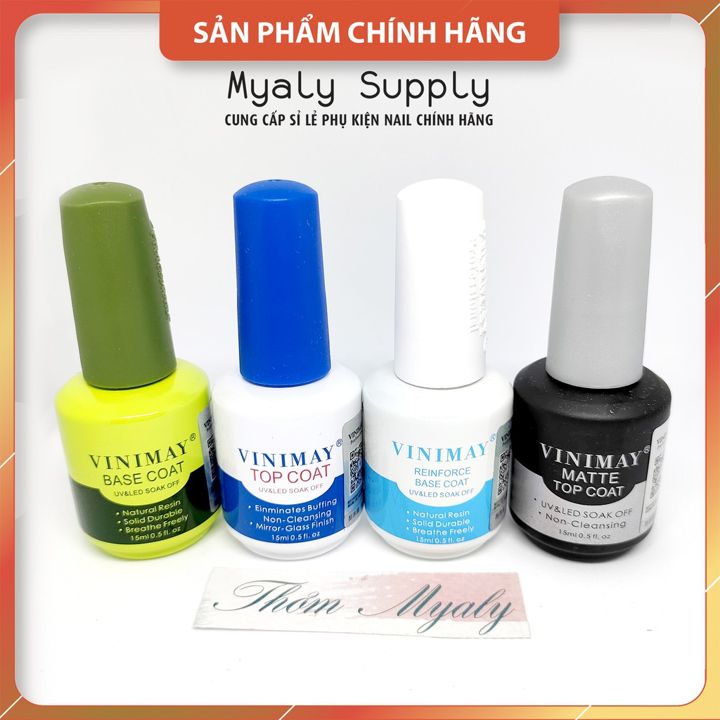 Vinimay Base Top Top Lì Cứng Móng Chính Hãng 15ml