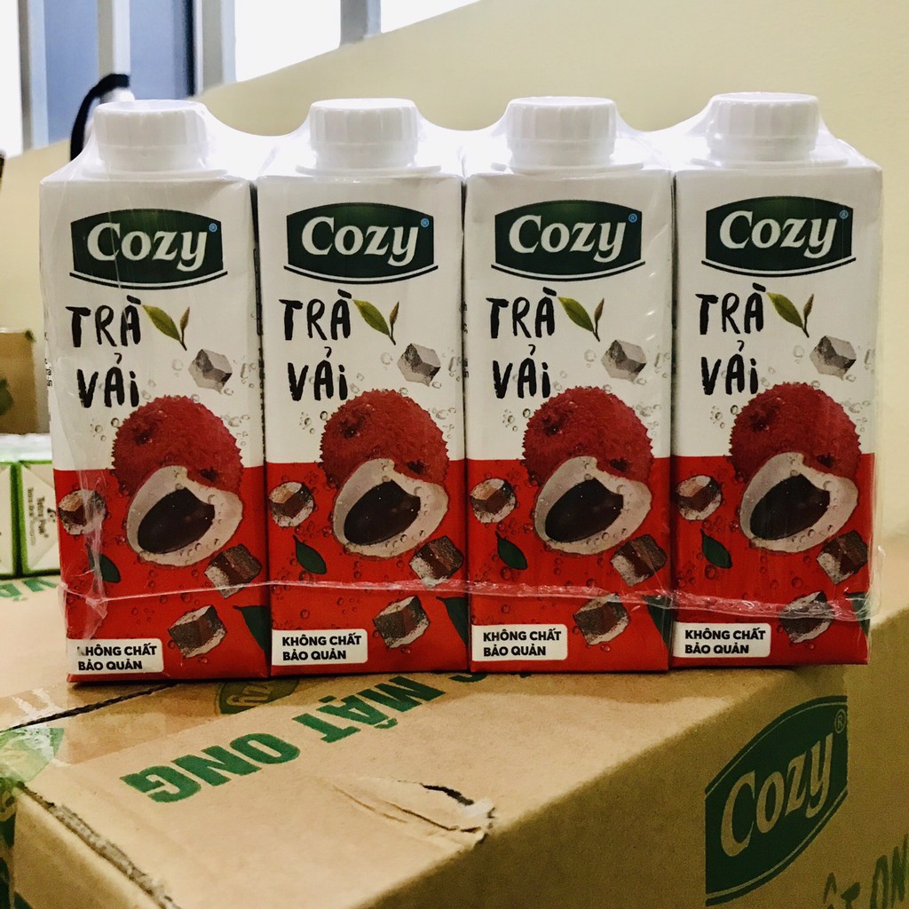 Thùng trà Cozy vị Đào Sả/Vải/Tắc Mật Ong 135K