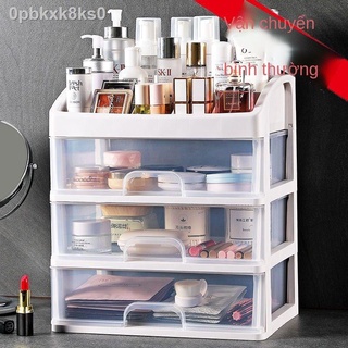 [ Siêu Tiết kiệm]✣☬▽Máy tính để bàn hộp lưu trữ mỹ phẩm nhựa ngăn kéo loại đựng đồ trang điểm kệ trong suốt hoàn thiện