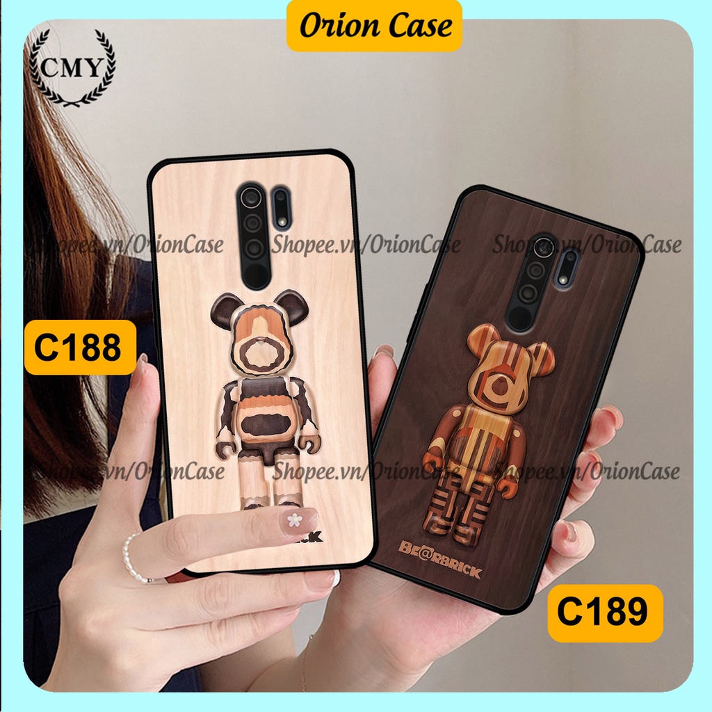 Ốp lưng Xiaomi Redmi 9 in hình bearbrick 3D thời trang, cá tính. ốp chống sốc, bền đẹp