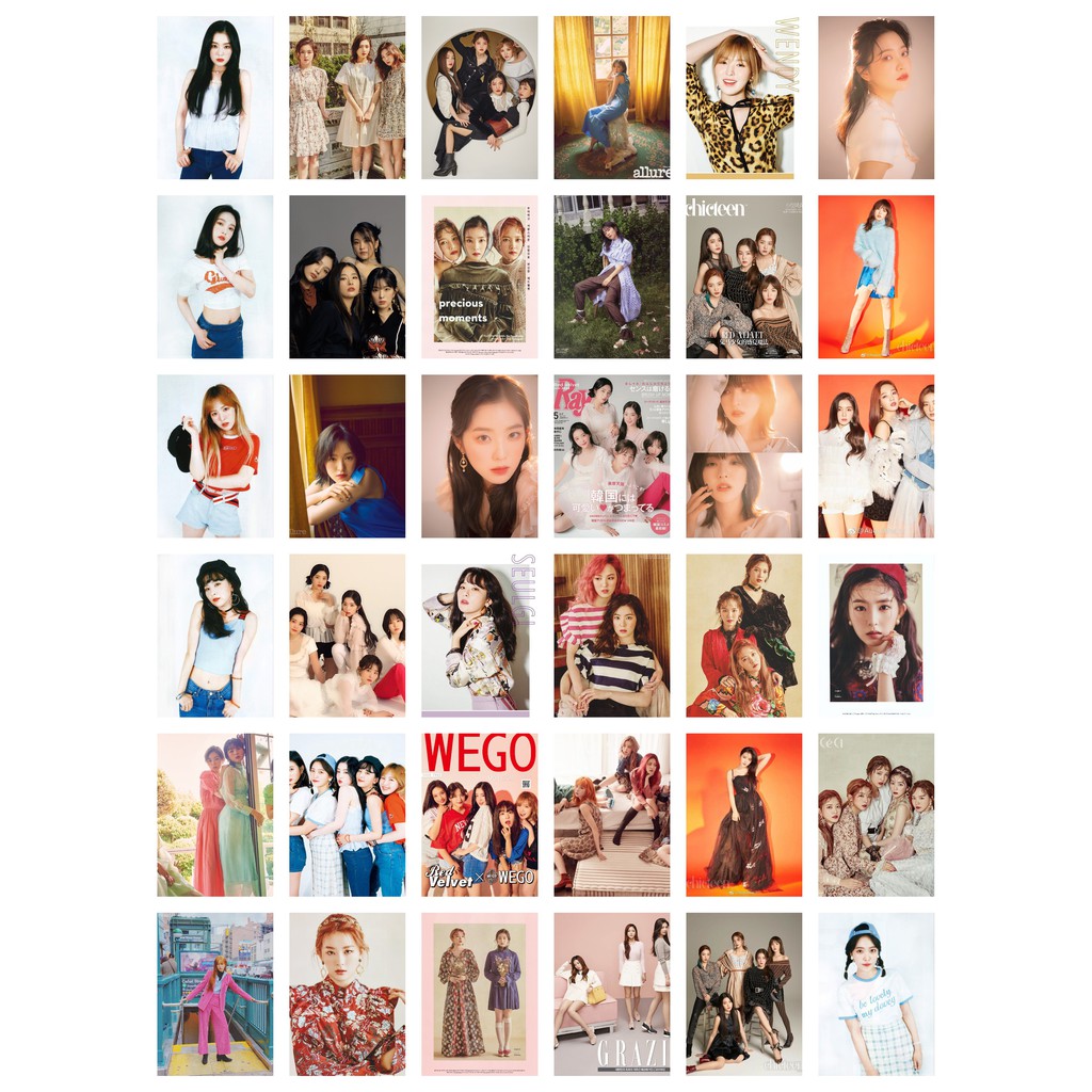 Lomo card 90 ảnh Red Velvet - Magazine