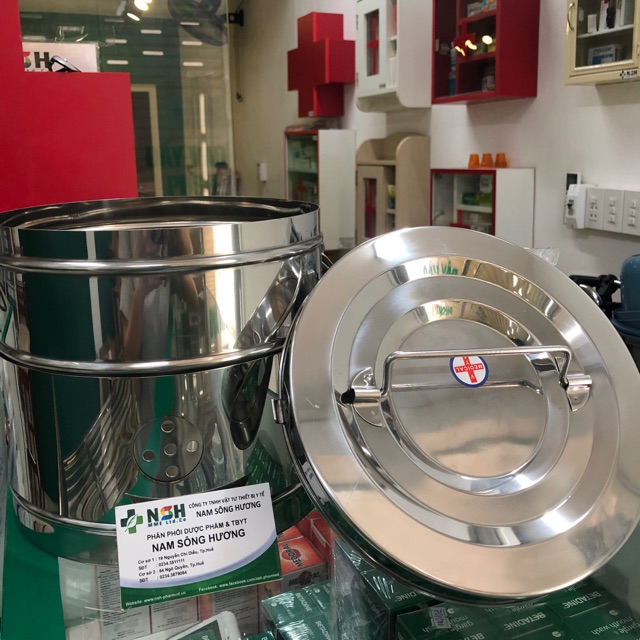 ❤ Hộp hấp dụng cụ y tế hộp hấp tròn inox cỡ lớn đại phi size 31x22cm nồi hấp dụng cụ tròn inox cỡ đại phi 31x22cm