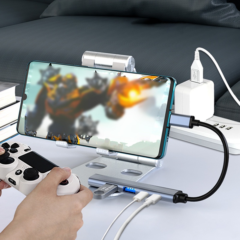 Hub Chia Cổng USB Type C 1x3 0 + 2x2 0 Cho Máy Tính / Điện Thoại