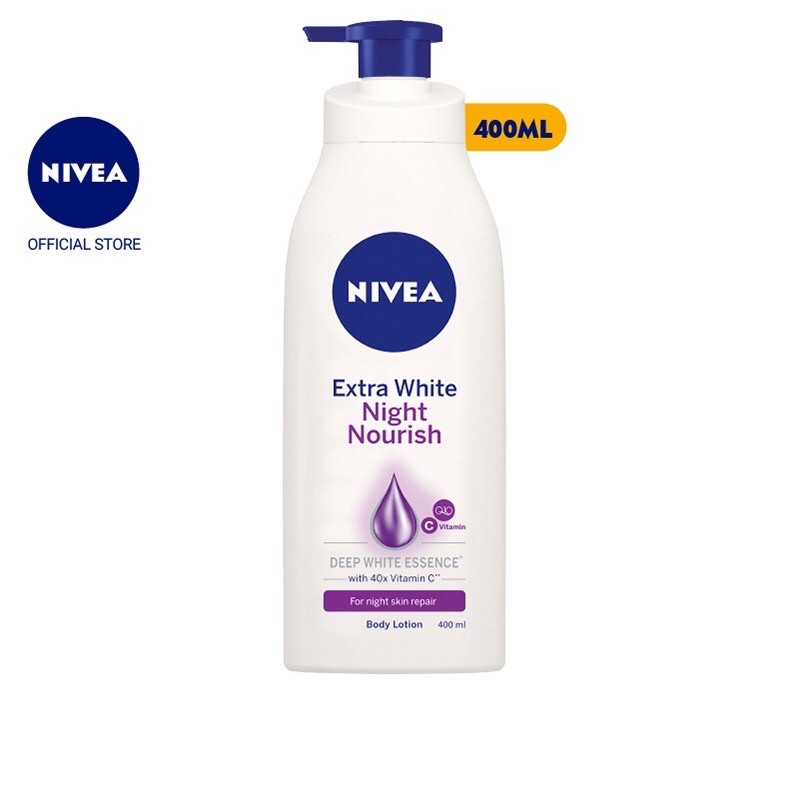 Sữa dưỡng thể trắng da ban đêm Nivea 400ml