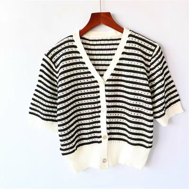 Áo Len Kẻ Sọc Xen Kẽ Mà Hàng Quảng Châu Nữ Smide Clothing