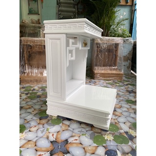 bàn thờ ông địa thần tài trắng gỗ cao cấp
