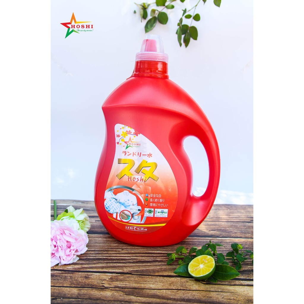 Nước giặt xả hương nước hoa 3.8L giặt sạch, lưu hương thơm lâu, nước giặt quần áo đậm đặc dành cho giặt tay và giặt máy