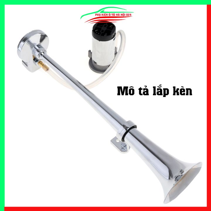 Còi sinh hơi ô tô mạ Kplus mạ chorme K101-A điện áp 12V/24V chuyên dùng cho ô tô