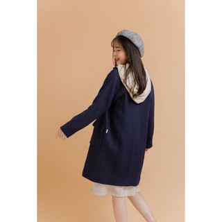 Áo khoác dạ nữ cổ bẻ - 92Wear