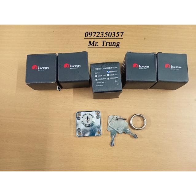 Khóa tủ IVAN 03138.022 CP crom bóng