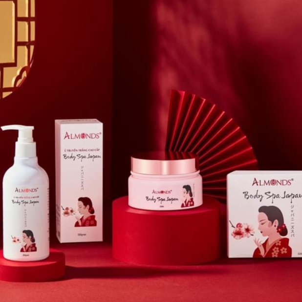 COMBO DƯỠNG DA BODY SIÊU TRẮNG SPA JAPAN ALMONDS
