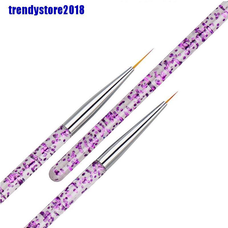 Set 3 Cọ Vẽ Móng Tay Nghệ Thuật Chuyên Nghiệp