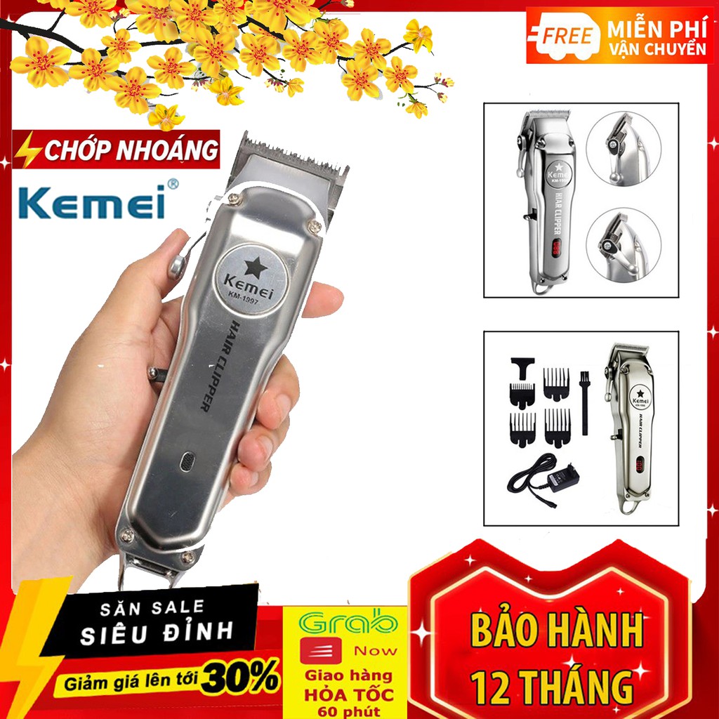 Tông đơ cắt tóc Kemei 1998 Chính Hãng Pin Lithium 2000mAh (HÀNG FULLBOX - BH 12 THÁNG) 💥SIÊU HOT💥