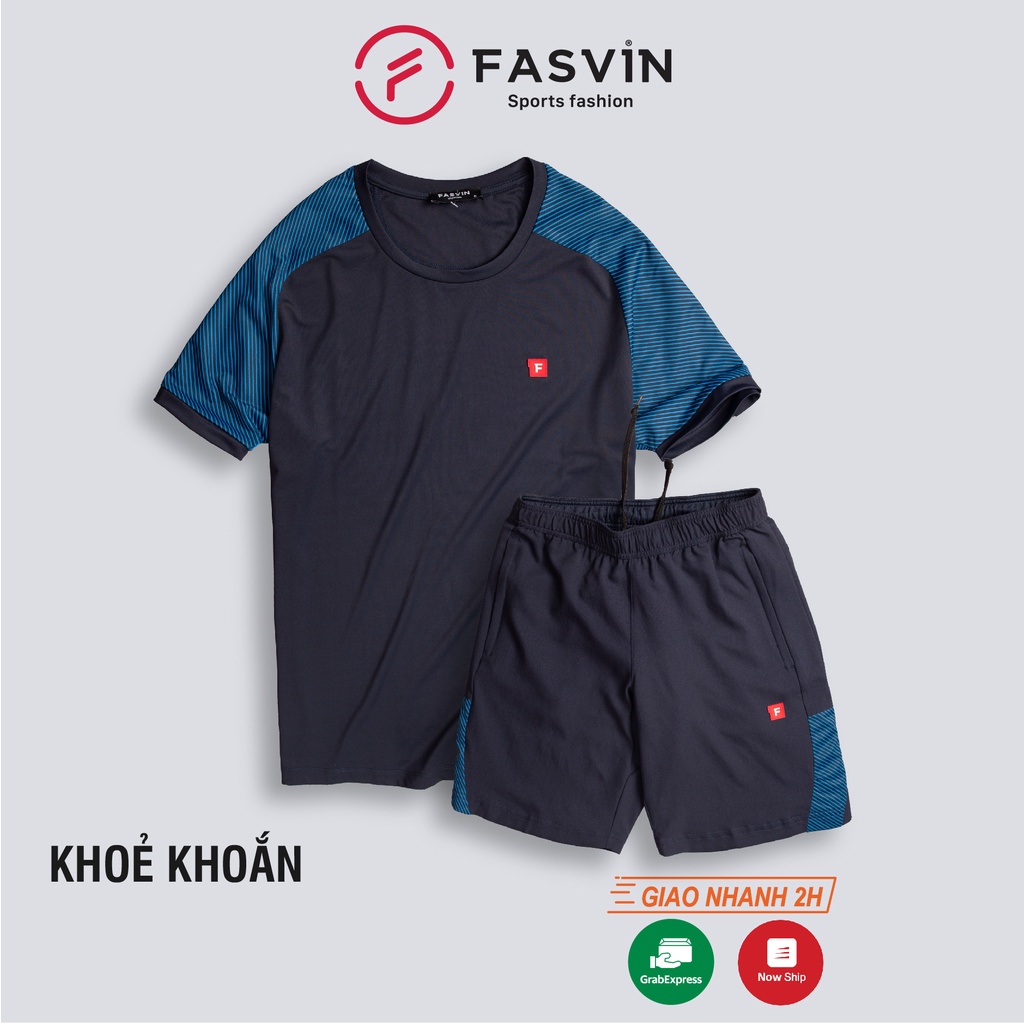 Bộ quần áo nam FASVIN AT20276.HN chất vải thun mềm mát co giãn phù hợp thể thao hay mặc nhà