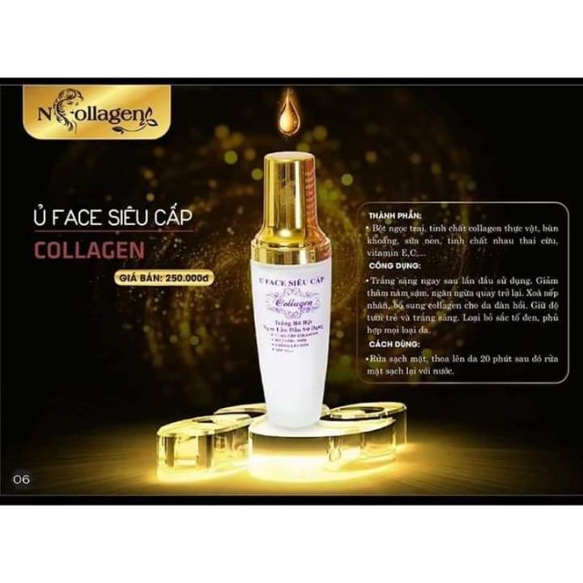 Tắm trắng da mặt n collagen
