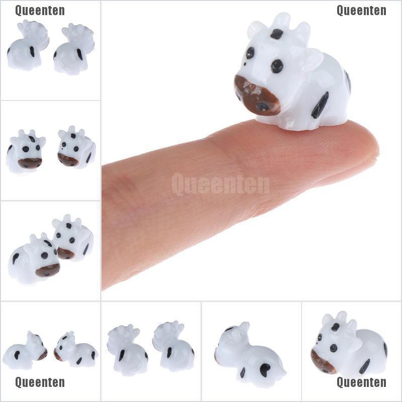 Set 2 Tượng Bò Sữa Mini Trang Trí