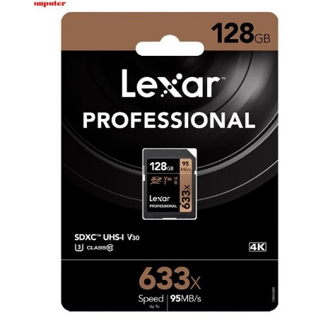 Thẻ Nhớ SDXC Lexar Professional 128GB  95MB/s (Đen) | BigBuy360 - bigbuy360.vn