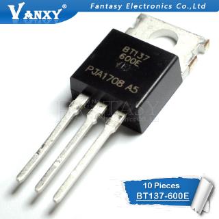 Bộ 10 Linh Kiện Bán Dẫn Bt137-600E To220 Bt137-600 To-220 Bt137 137-600 137-600e Triacs 8a / 600v