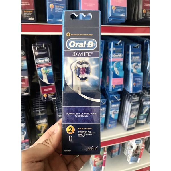 Đầu Thay Thế Bàn Chải Đánh Răng điện Oral-B Braun - Đầu 3DWhite - Đầu Bàn Chải Oral-B Làm Trắng Răng [Made in Germany]