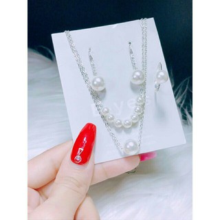Bộ trang sức 3 món ngọc trai