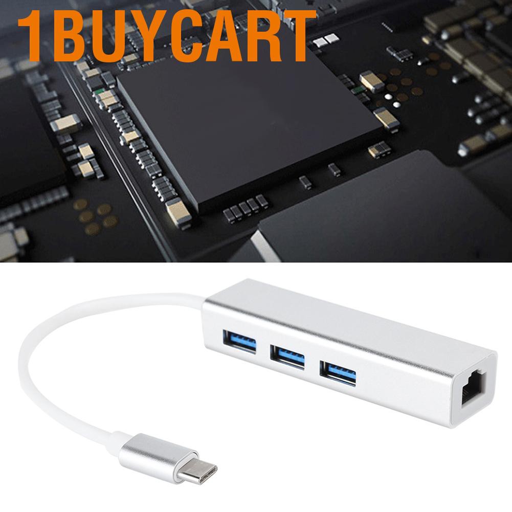 Cáp Chuyển Đổi Usb 3.0 Sang 3 Cổng 10 / 100 / 1000 Mbps Rj45 Gigabit Type C Lan Cho Win Xp / Vista / Win7 / Win8 / Win8.1 / Win10 / Os X / Android / Linux