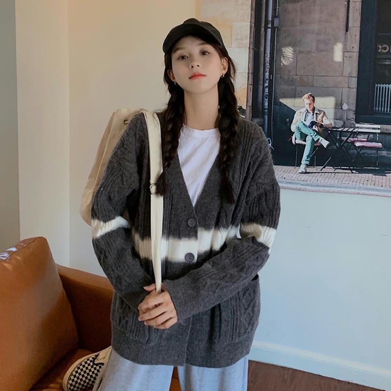 Áo khoác Cardigan cổ chữ V thời trang xuân thu cho nữ | BigBuy360 - bigbuy360.vn