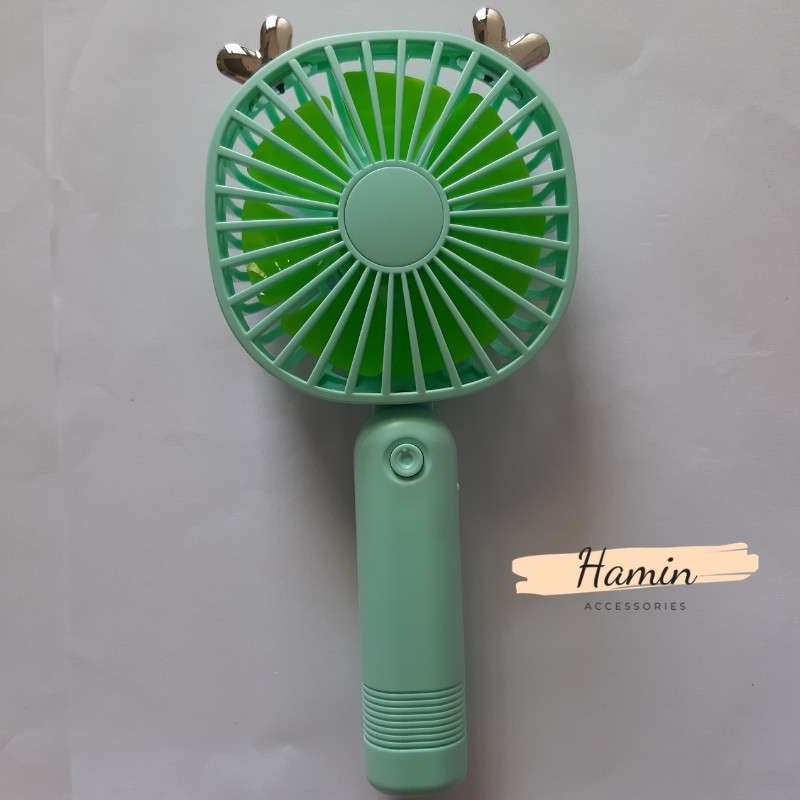 Quạt Mini Cầm Tay Tích Điện Folding Fan V35 có đèn