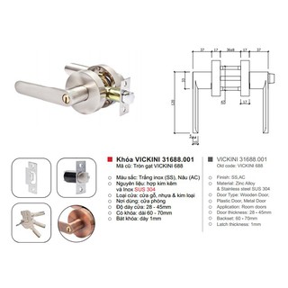 [GIÁ SỈ] Khóa tròn gạt VICKINI 31688