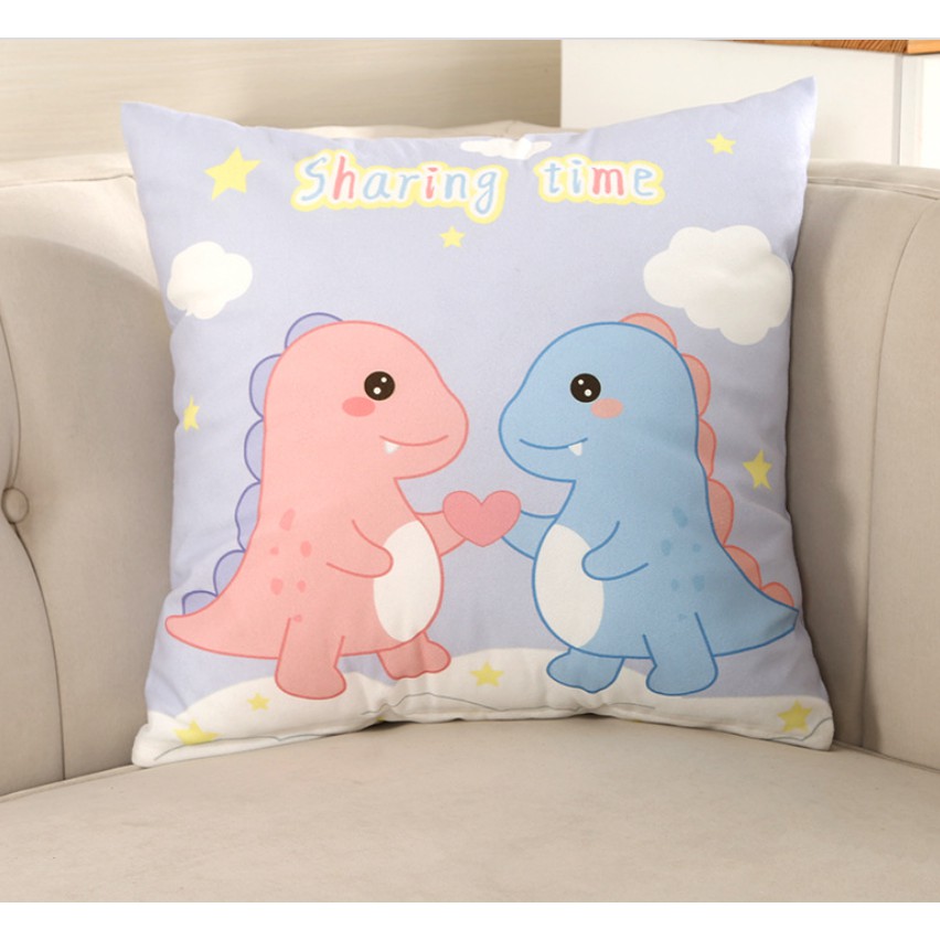 Gối tựa lưng sofa họa tiết Anime Cute bằng nhung cao cấp size 45x45cm