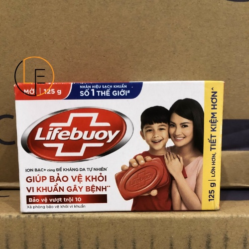 [CỤC LỚN 125g] Xà Bông Cục Lifebuoy Bảo Vệ Vượt Trội đỏ