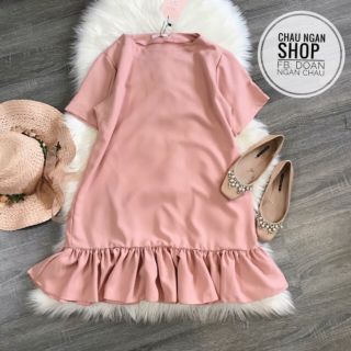 Đầm bầu nhún đuôi cá (2 màu)