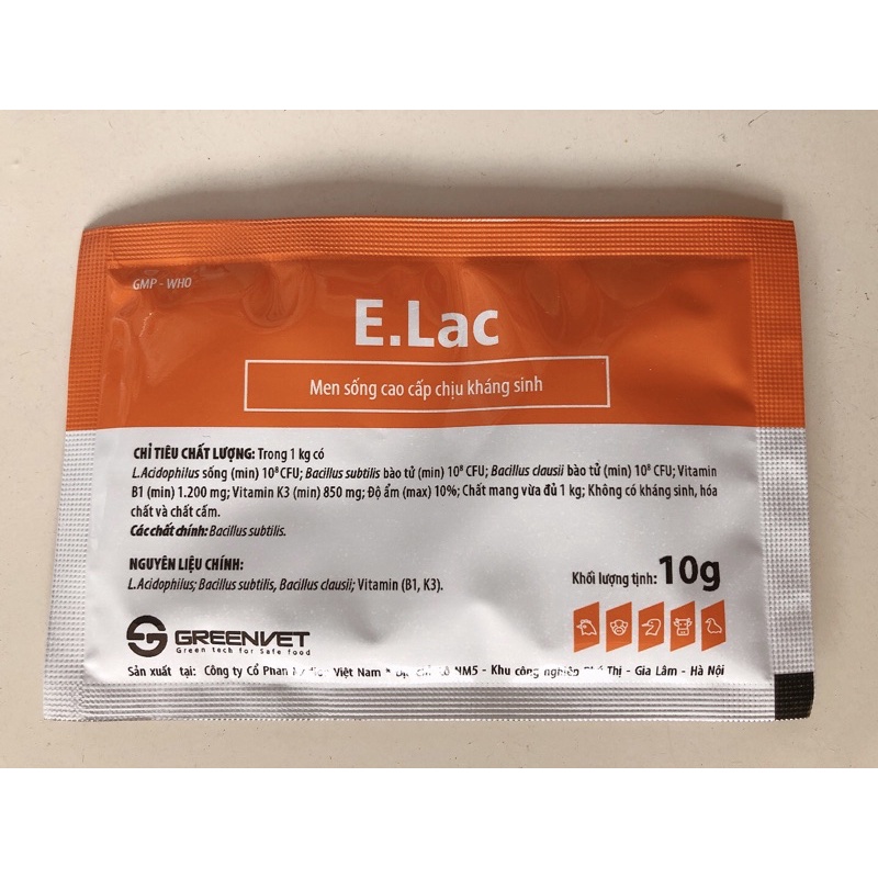 Men sống cao cấp chịu kháng sinh Elac 10g-QUỐC HƯNG VET