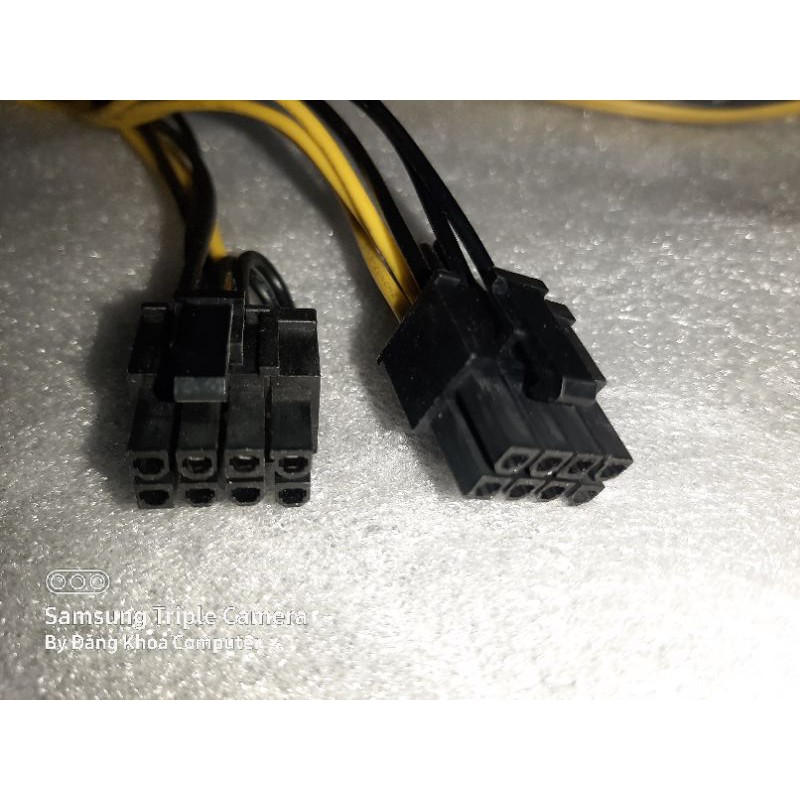 Cáp Nguồn VGA 6 Pin sang 2 đầu 8 Pin (6+2) Pin