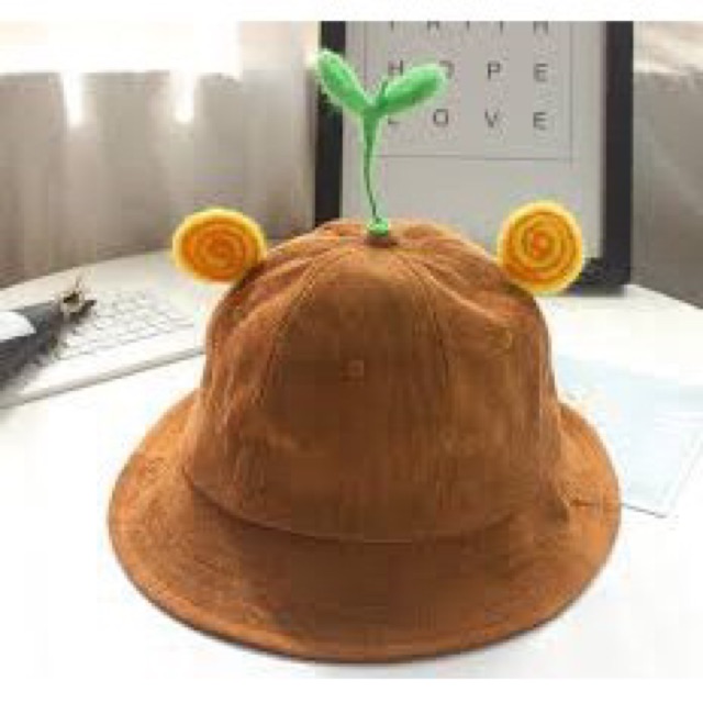 SỈ LẺ GIÁ GỐC Mũ Nón Maruko 3D Rộng Vành Nhiều Kiểu Mầm Cây Bucket Hat Ulzzang Kaki Nhung Siêu Cute