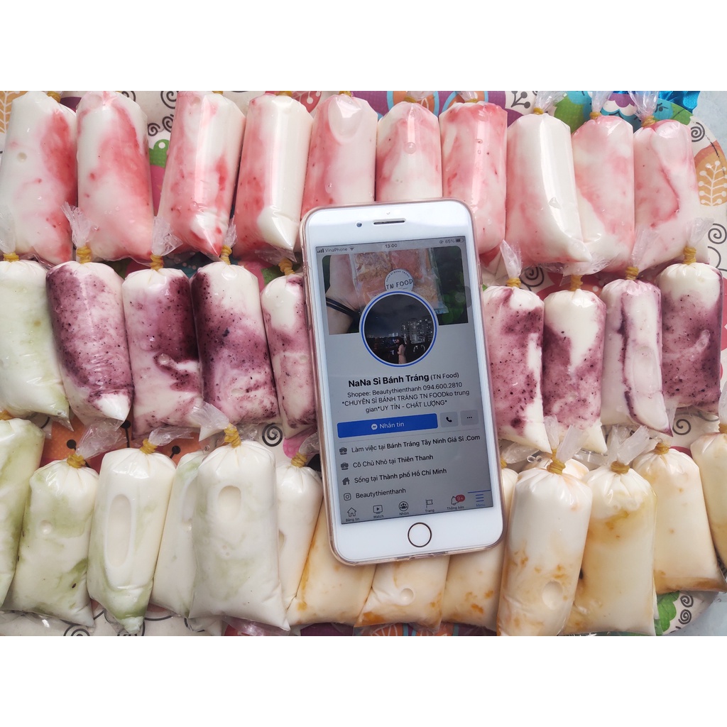 100 bịch sữa chua trái cây yaourt fb na na sỉ bánh tráng - TN FOOD