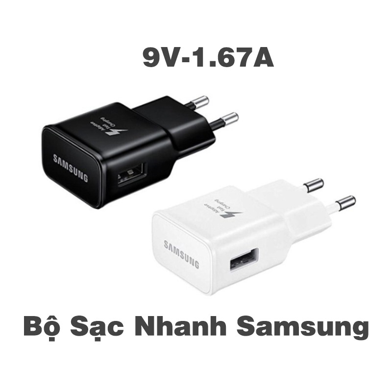 Bộ Sạc Nhanh Samsung Galaxy Cục Sạc Nhanh Samsung 9V-1.67A Cáp Sạc Type C Cho Galaxy S10 S8 S9 Plus Note 10 9 8 Plus