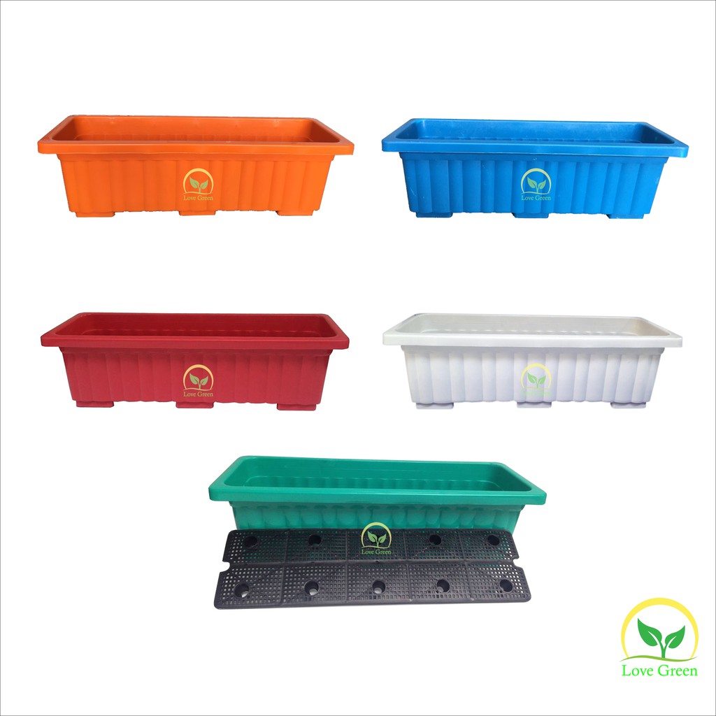 Khung treo ban công + chậu, trồng hoa, trồng rau 63cm, 45cm