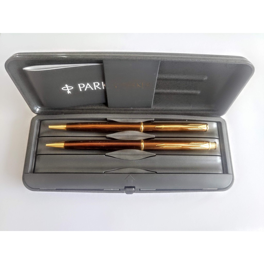 Bộ 2 Bút Parker Insignia - Made in USA - Bút bi và bút chì bấm - Viết ký cao cấp - Laque topaz GT Ballpoint & Pencil set