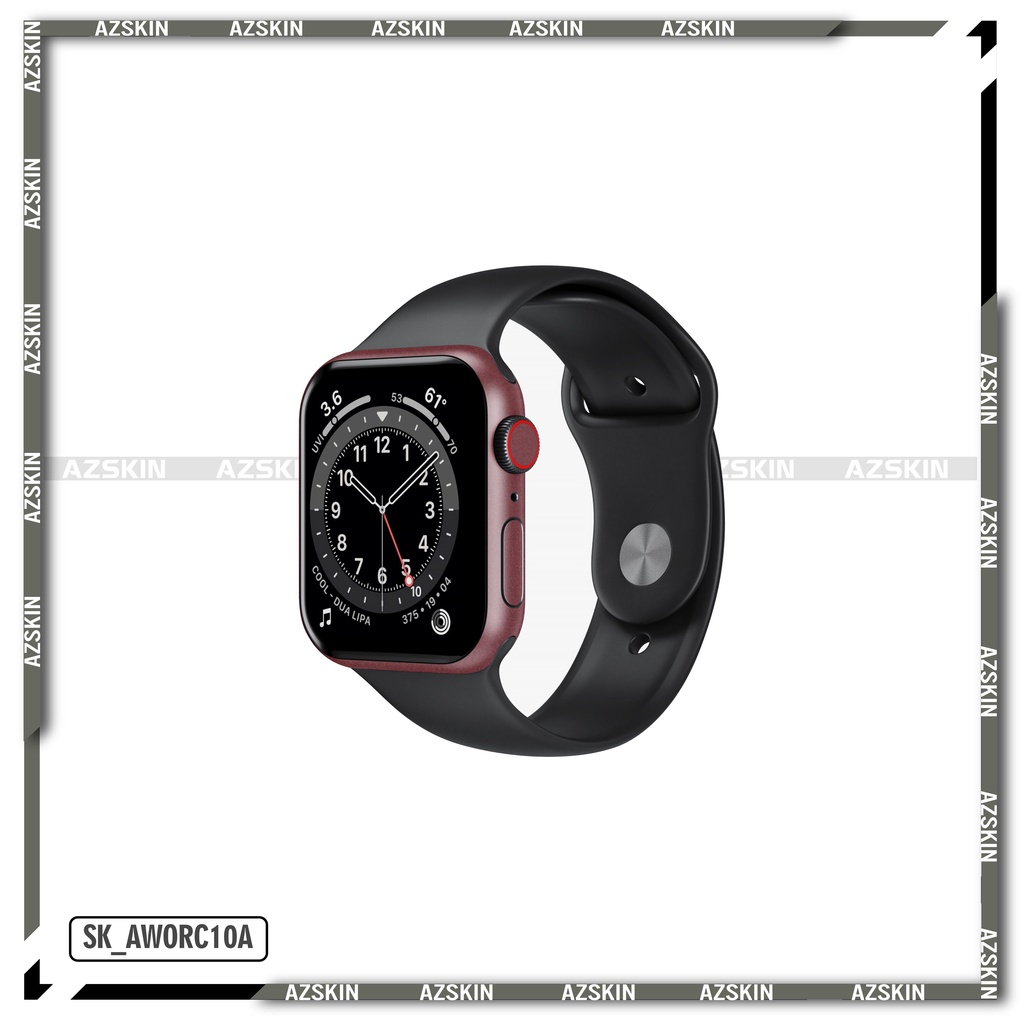 Miếng Dán Skin Apple Watch Đỏ Mận |SK_AWORC10A| Chất Liệu Film Oracal Cao Cấp Nhập Khẩu, Khuôn Cắt CNC, Dán Full Body