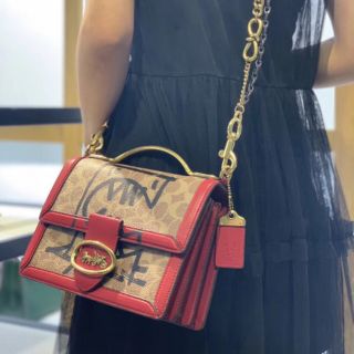 Túi coach riley đỏ rực chuẩn auth cho các nàng