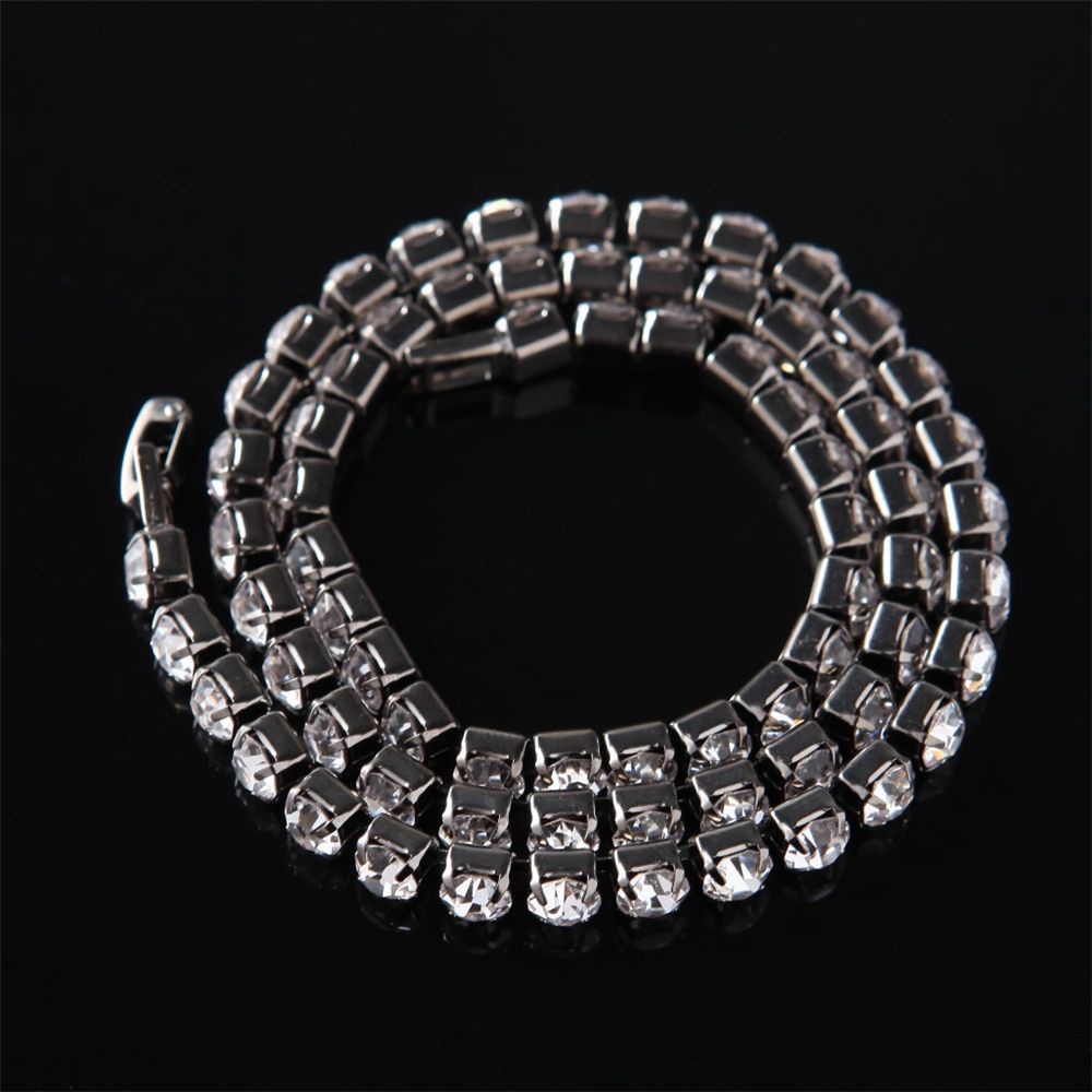 Bebetterm 1Pc Fashion Zircon Necklace Wedding CZ Diamonds Clavicle Chain Luxury Pendant Dazzling Cuban Chains