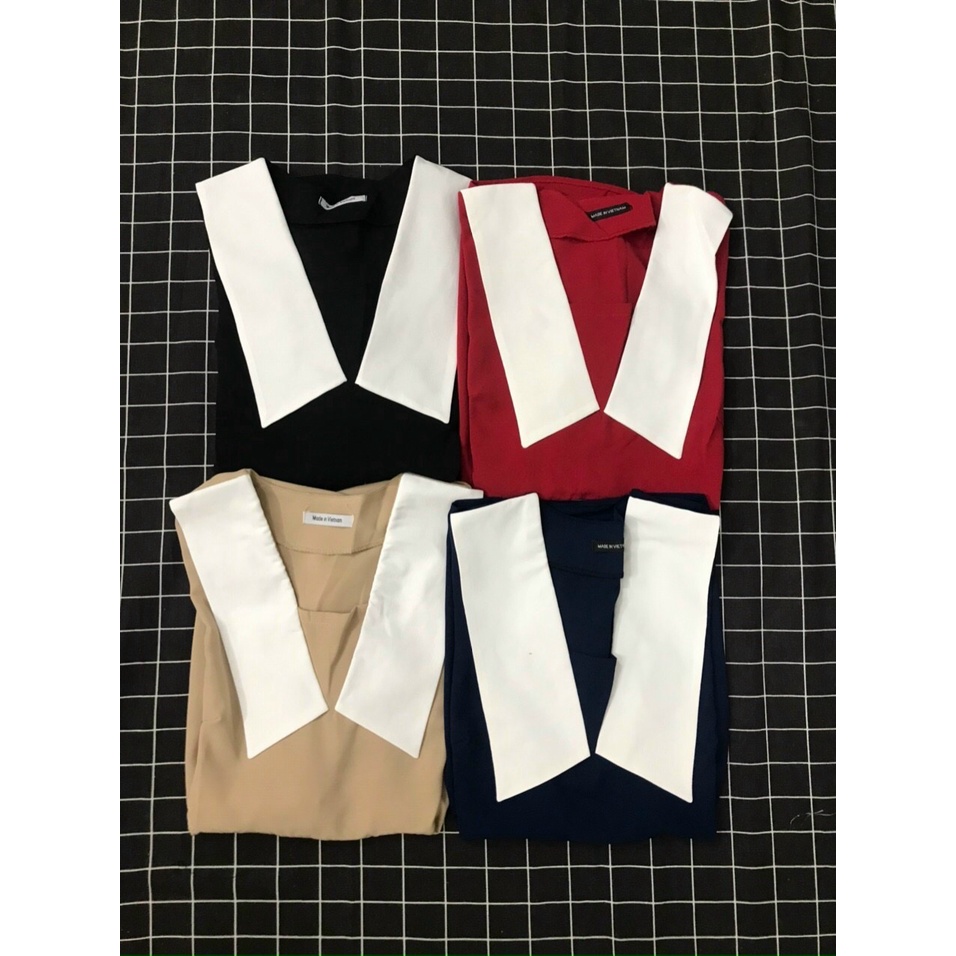 Áo bầu Shirt chất lụa hàn cao cấp phù hợp cho mẹ bầu diện đi làm, đi chơi cực thoải mái